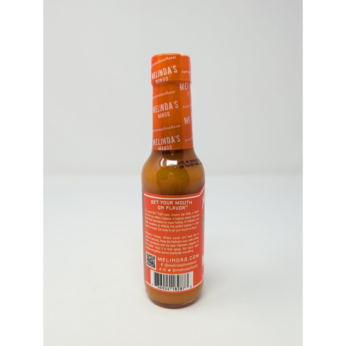 Melinda's Original Habanero Mango Pepper Sauce 5 Ounce Glass Bottle