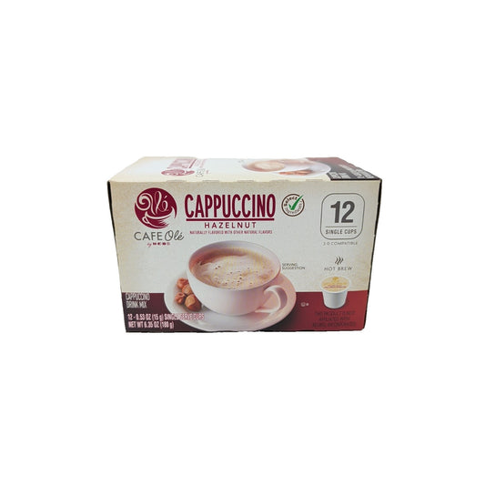 Cafe Ole By HEB Cappuccino Hazelnut Coffee Drink Mix K-Cups 12 Count
