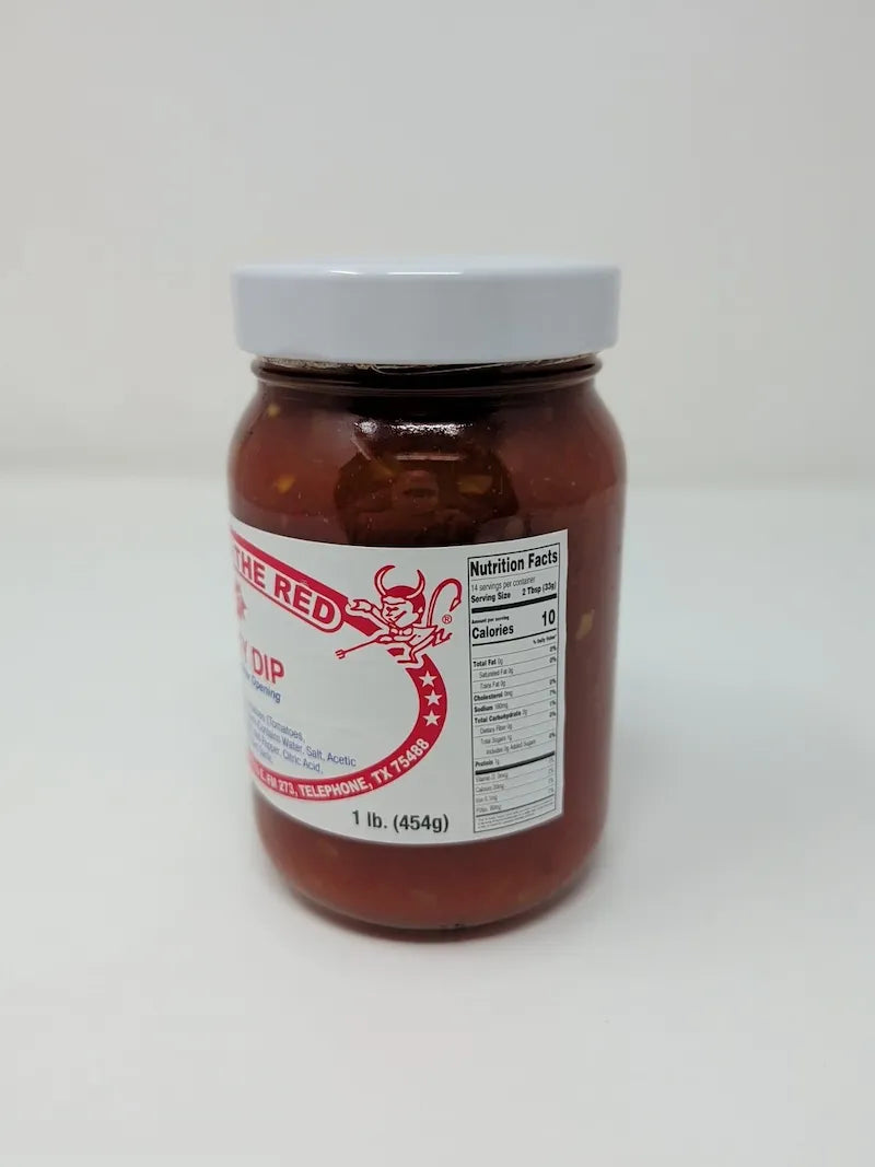Hell On The Red Hot Party Dip Salsa 16 Oz Glass Jar