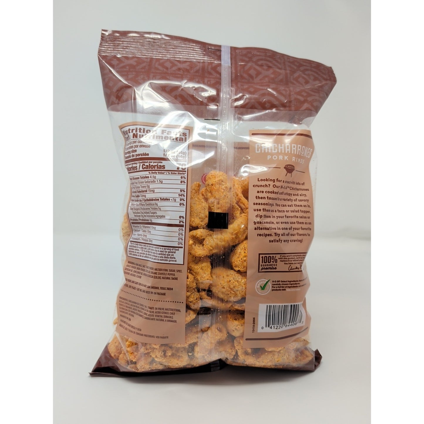 HEB Chicharrones Pork Rinds Bar-B-Que Flavor 5 Ounce Bag