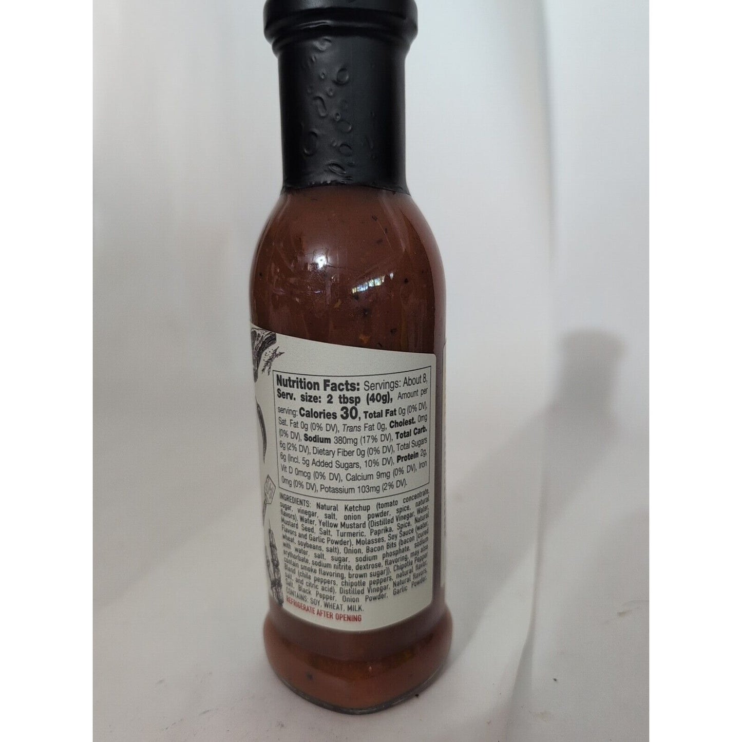 Fischer & Wieser Bacon Chipotle BBQ Sauce 10.7 Ounce Glass Bottle