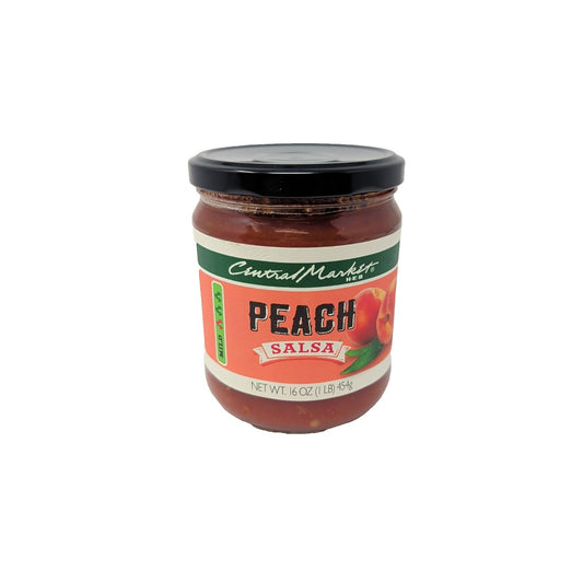 Central Market Peach Salsa 16 Ounce Glass Jar