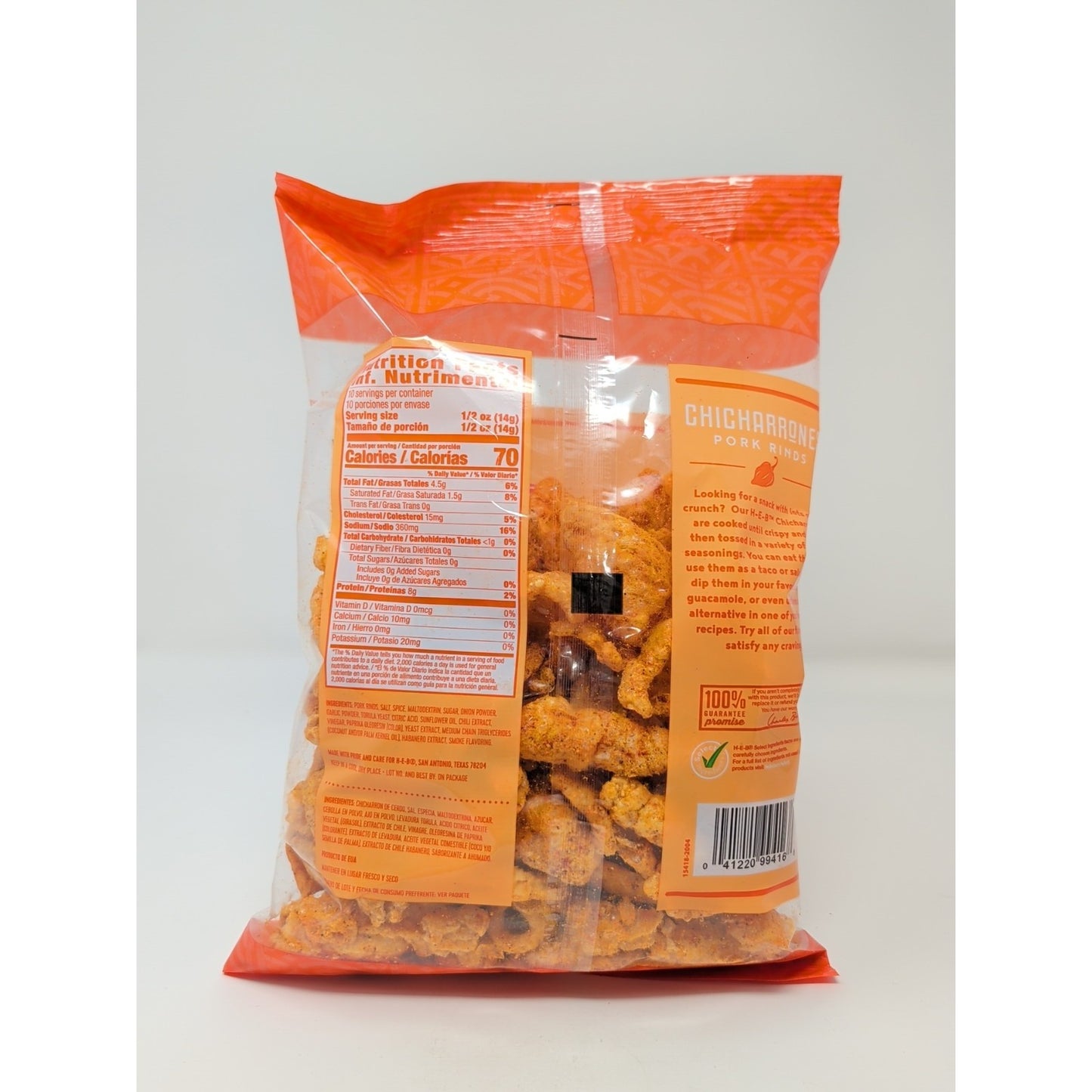 HEB Chicharrones Pork Rinds Habanero 5 Ounce Bag