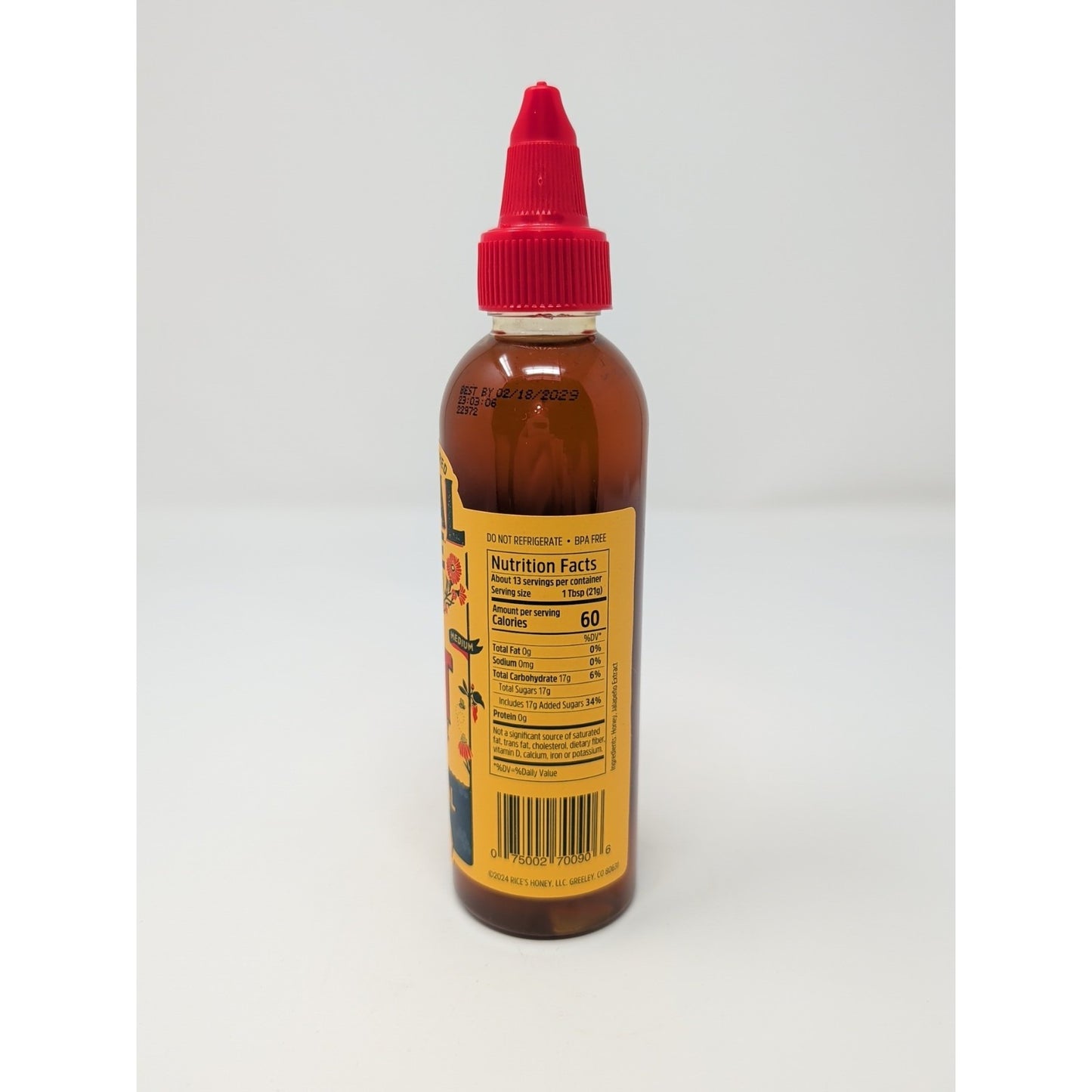 Local Hive Raw & Unfiltered Hot Honey Original 9 Ounce Plastic Squeeze Bottle