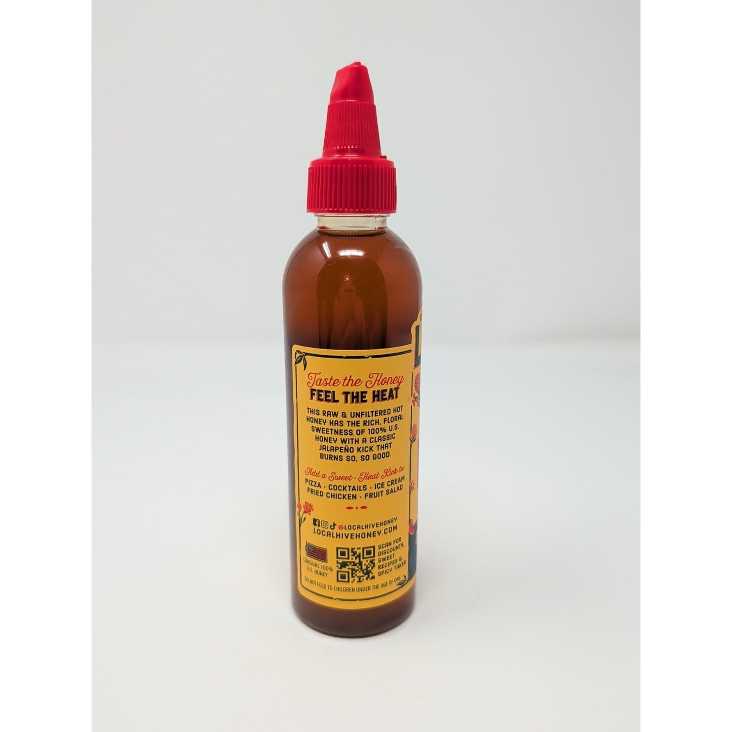 Local Hive Raw & Unfiltered Hot Honey Original 9 Ounce Plastic Squeeze Bottle
