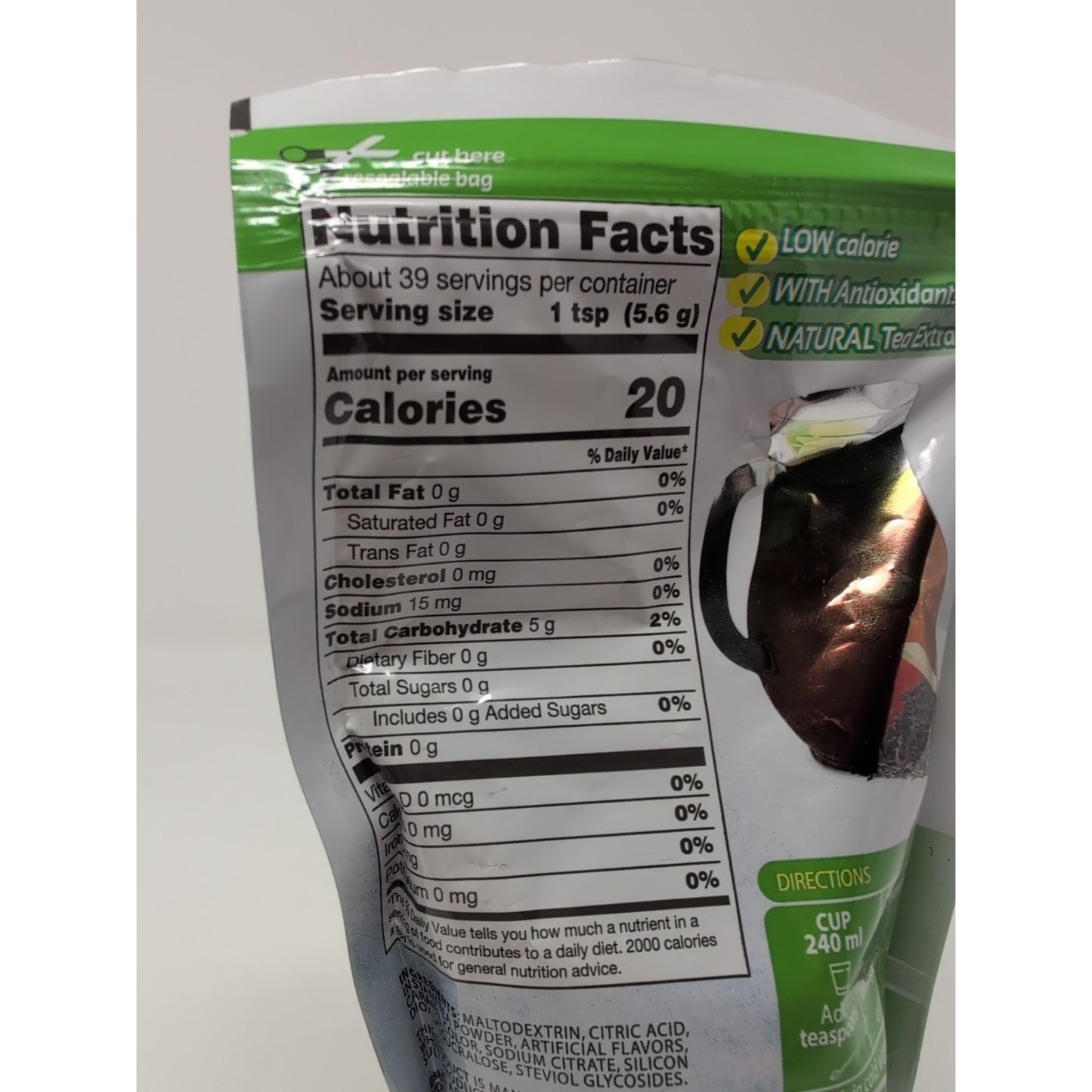 Klass Iced Tea Powder Mix 7.76 Ounce Bag