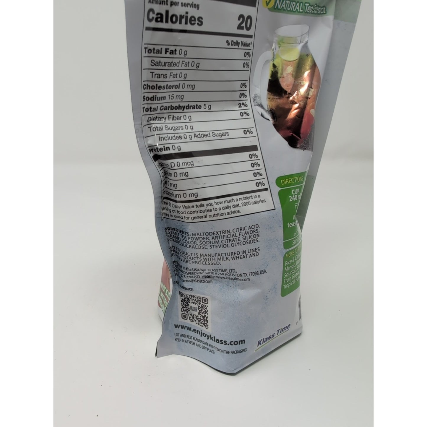 Klass Iced Tea Powder Mix 7.76 Ounce Bag