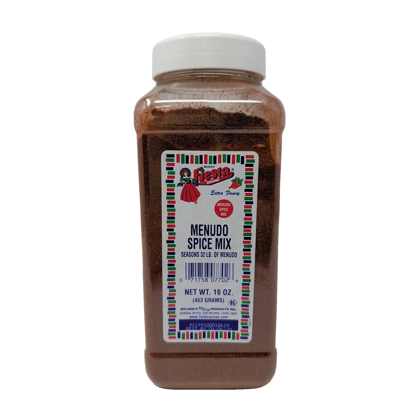 Bolner's Fiesta Extra Fancy Menudo Spice Mix 16 Ounce Plastic Container