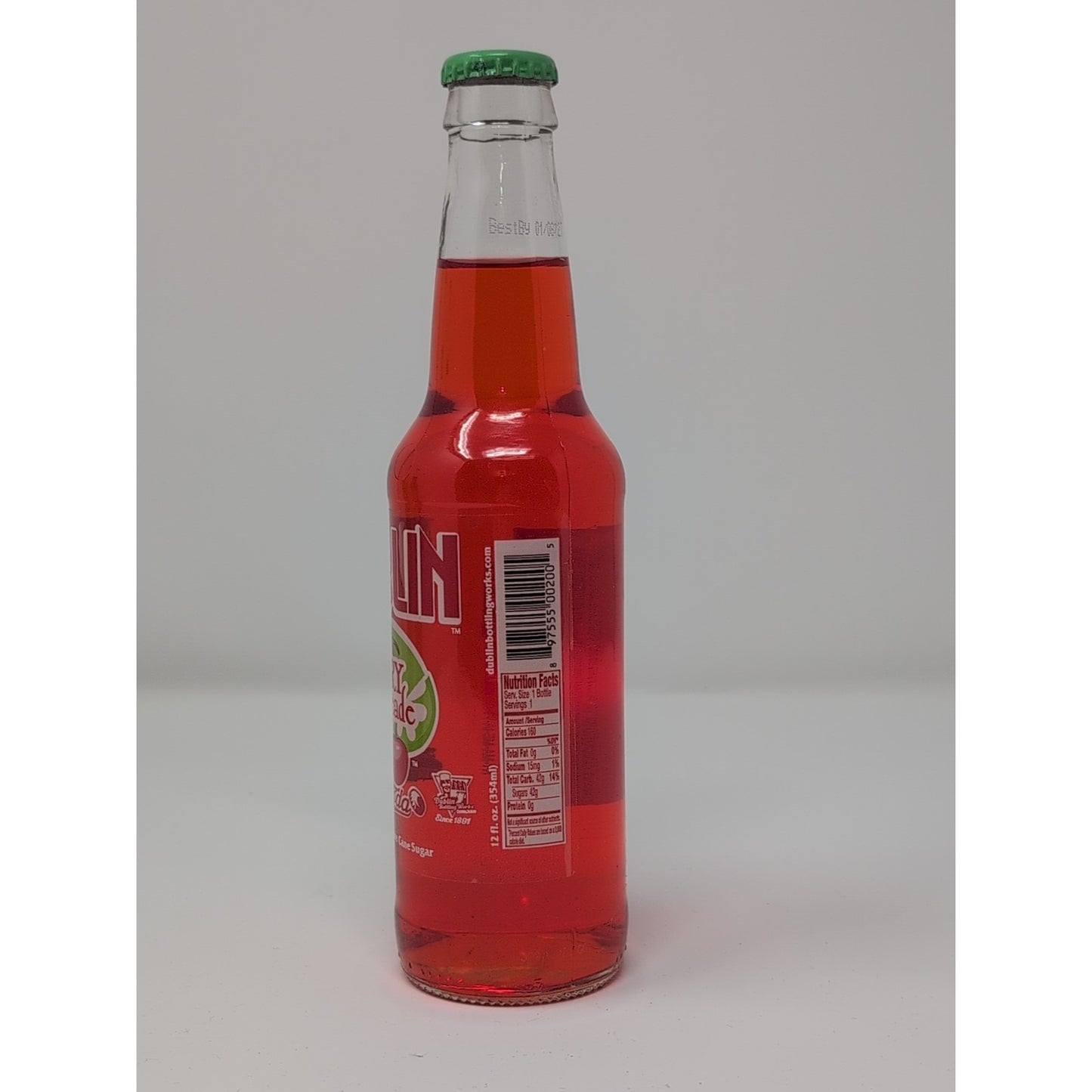 Dublin Craft Soda Cherry Limeade 12 Ounce Glass Bottle