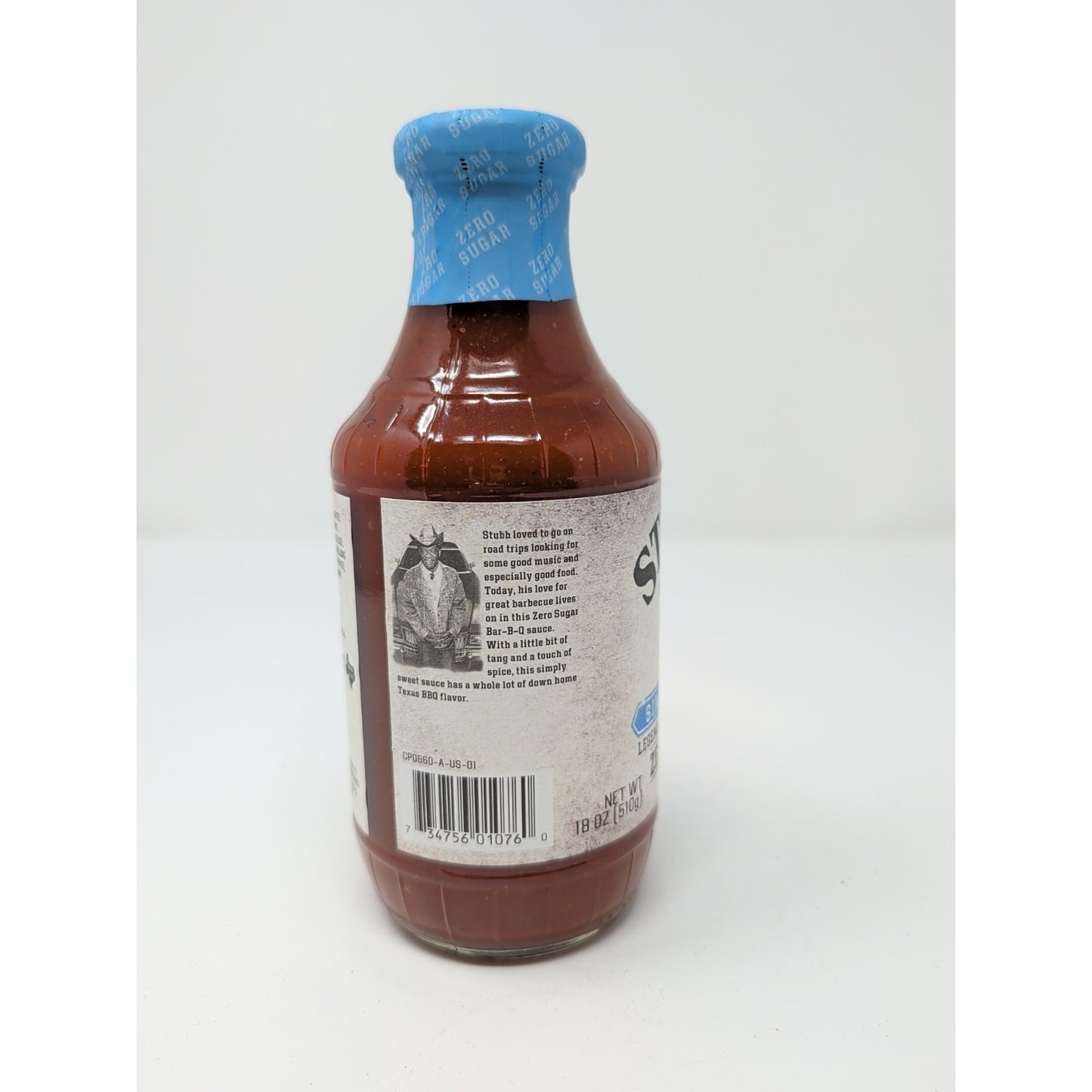 Stubb's Simply Sweet Zero Sugar BBQ Sauce 18 Ounce Glass Bottle