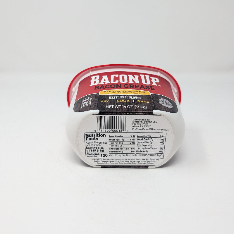 Bacon Up Bacon Grease 14 Oz Tub Container