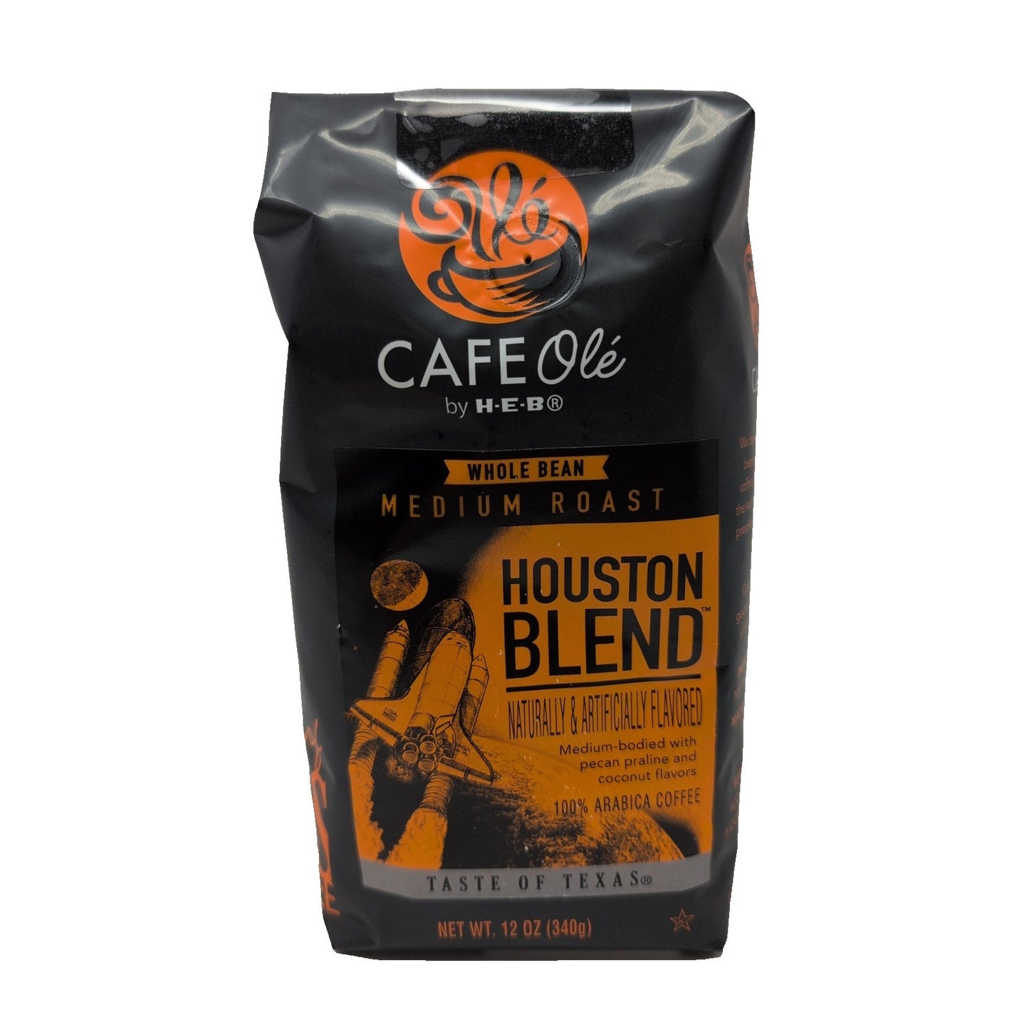 Cafe Ole by HEB Houston Blend Coffee Whole Beans 12 Ounce Bag