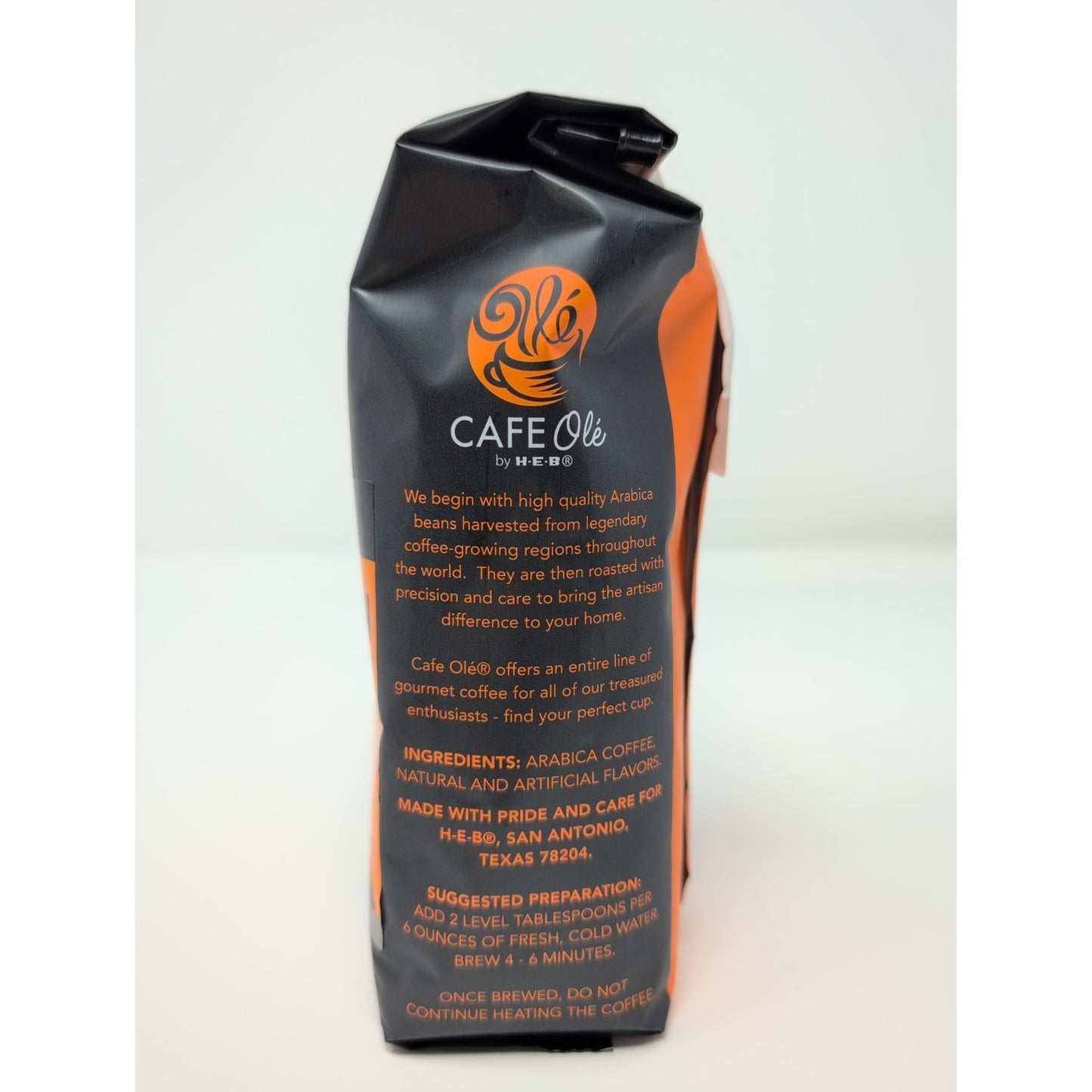 Cafe Ole by HEB Houston Blend Coffee Whole Beans 12 Ounce Bag