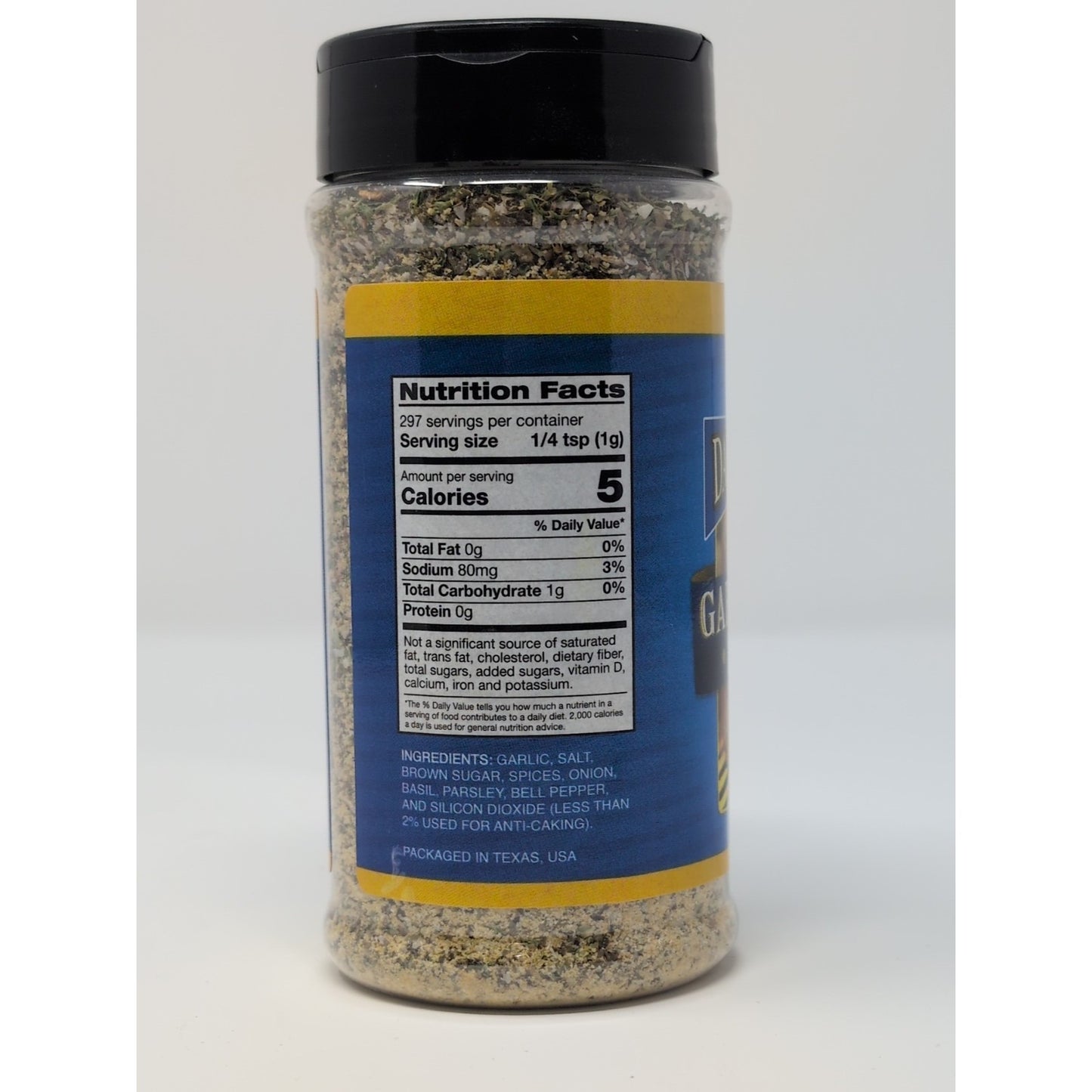 Dan Pastorini's Quality Foods Garlic & Herb Seasoning 10.5 Ounce Plastic Shaker