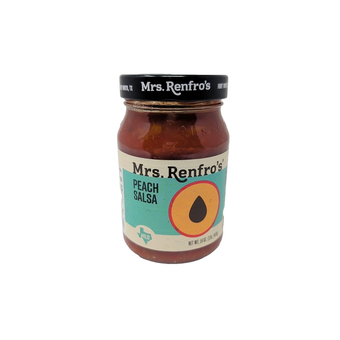 Mrs. Renfro's Peach Salsa 16 Ounce Glass Jar
