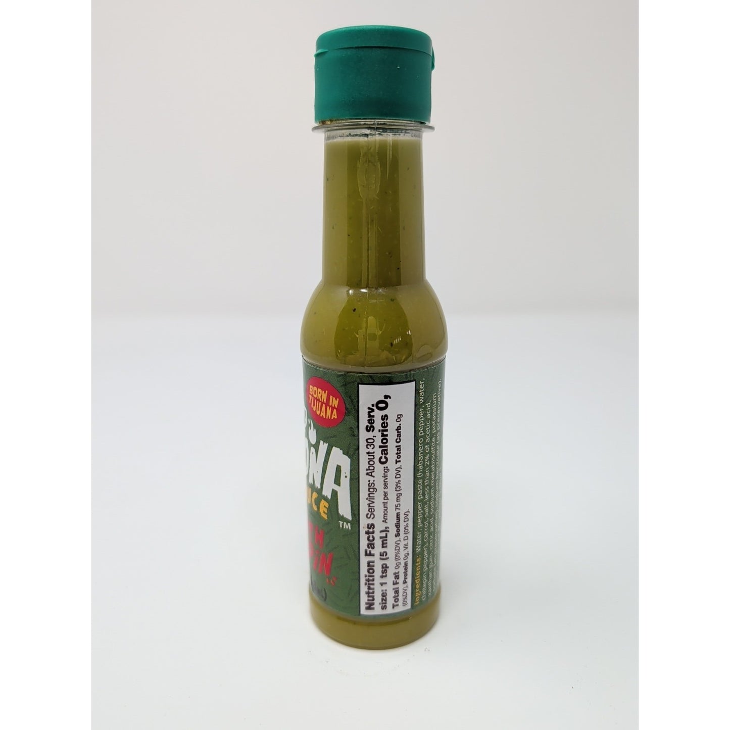 La Perrona Green Hot Sauce With Chiltepin Peppers 5 Ounce Plastic Bottle