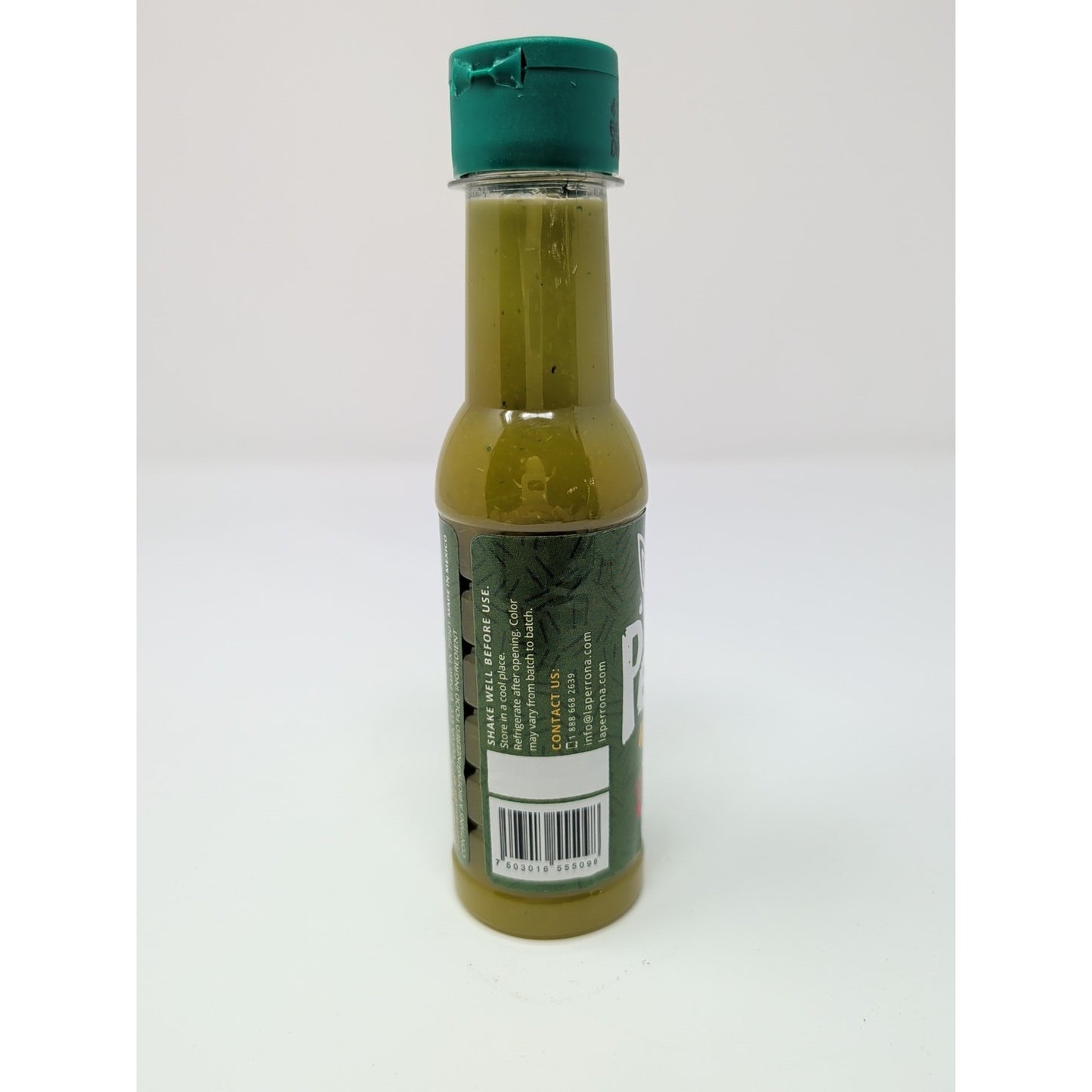 La Perrona Green Hot Sauce With Chiltepin Peppers 5 Ounce Plastic Bottle