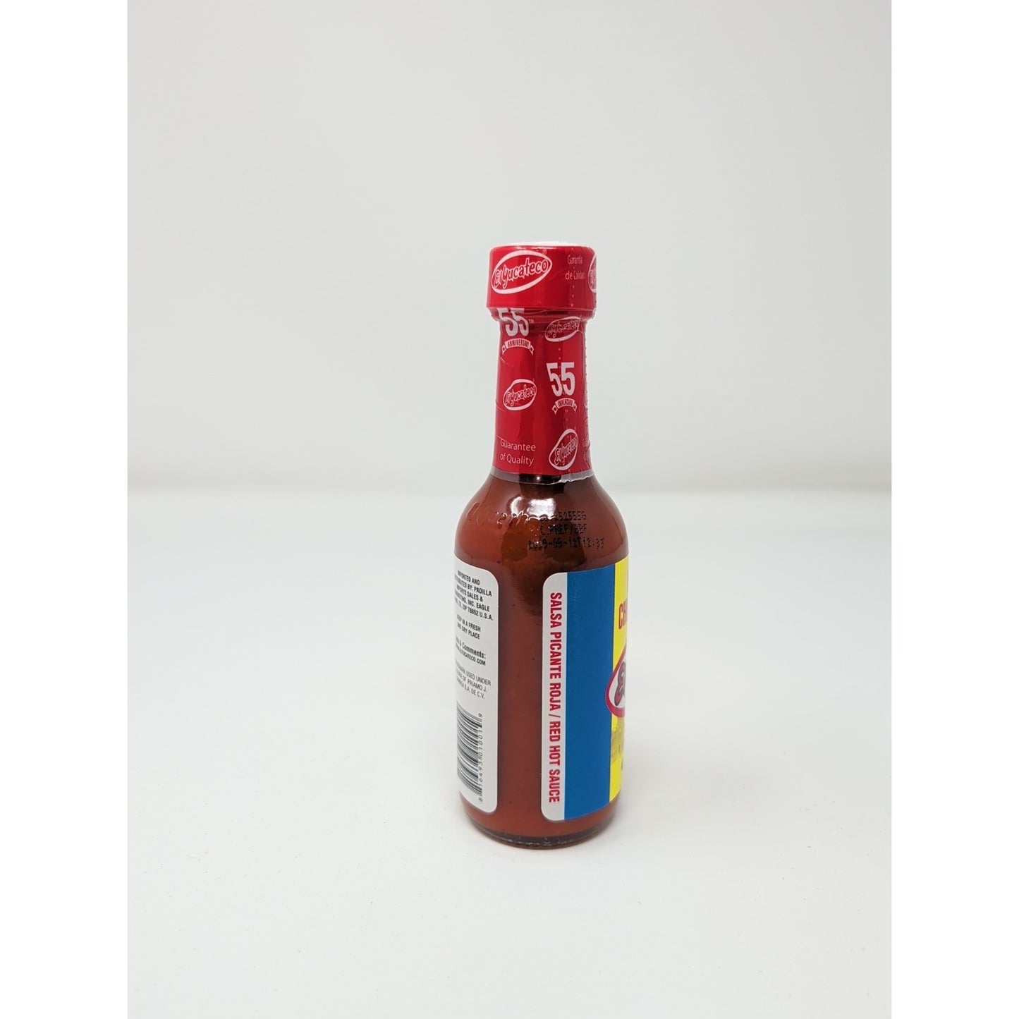 El Yucateco Hot Sauce Red Chile Habanero 4 Ounce Glass Bottle