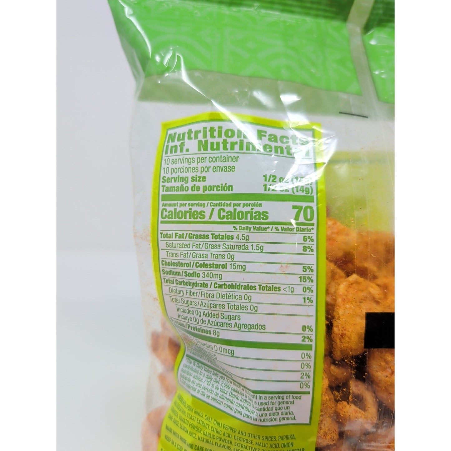 HEB Chicharrones Pork Rinds Chile Lime Flavored 5 Ounce Bag