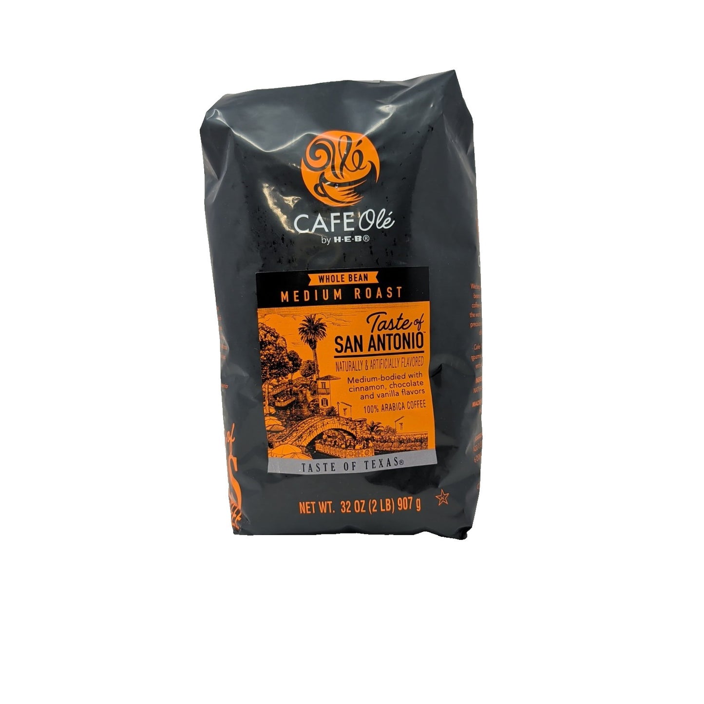 Cafe Ole By HEB Taste Of San Antonio Whole Bean Coffee 2 Pound Bag