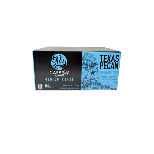 Cafe Ole By HEB Texas Pecan Coffee K-Cups 54 Count Box