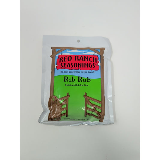 REO Ranch Seasonings Rib Rub 12 Ounce Packet