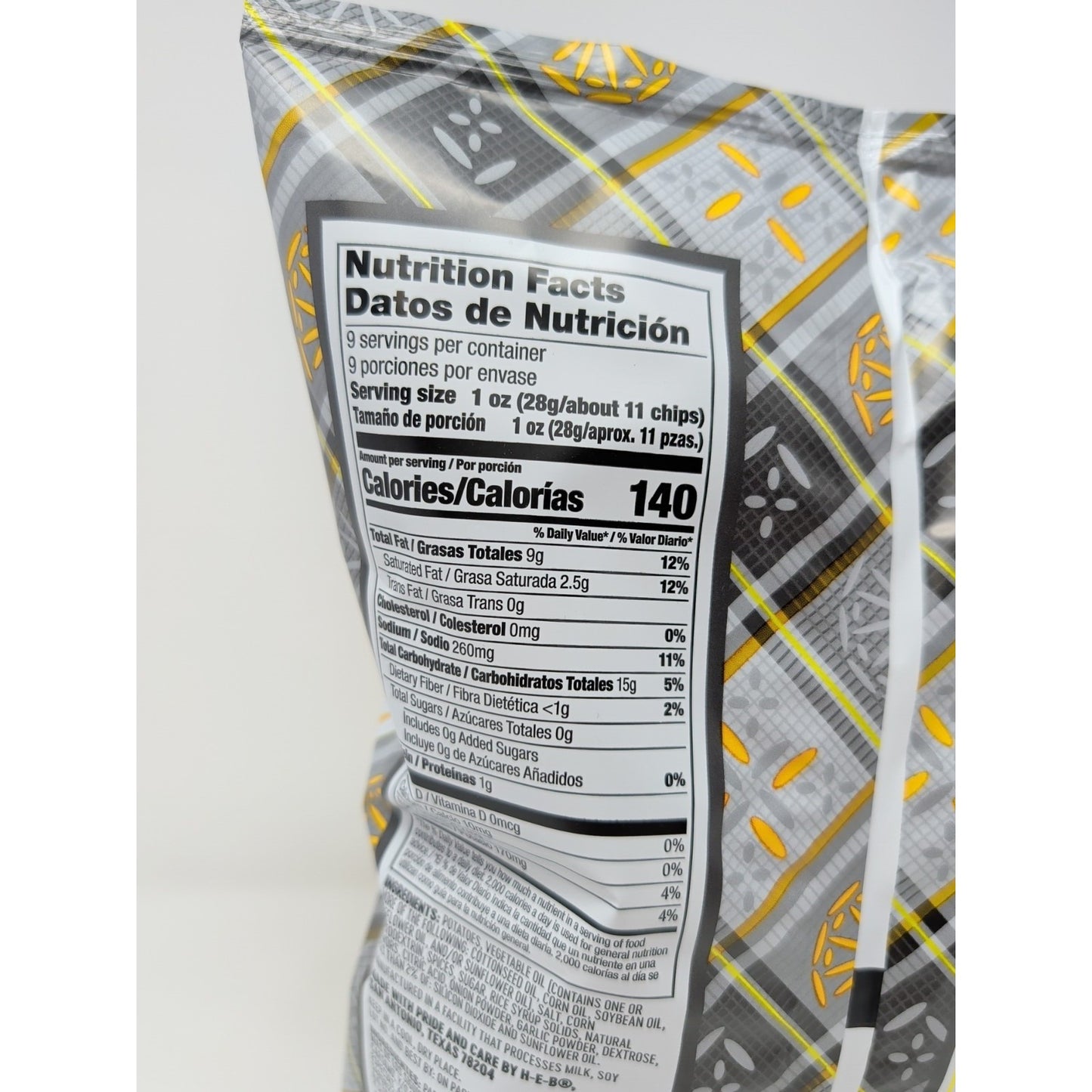 HEB Lemon Pepper Wavy Potato Chips 9 Ounce Bag