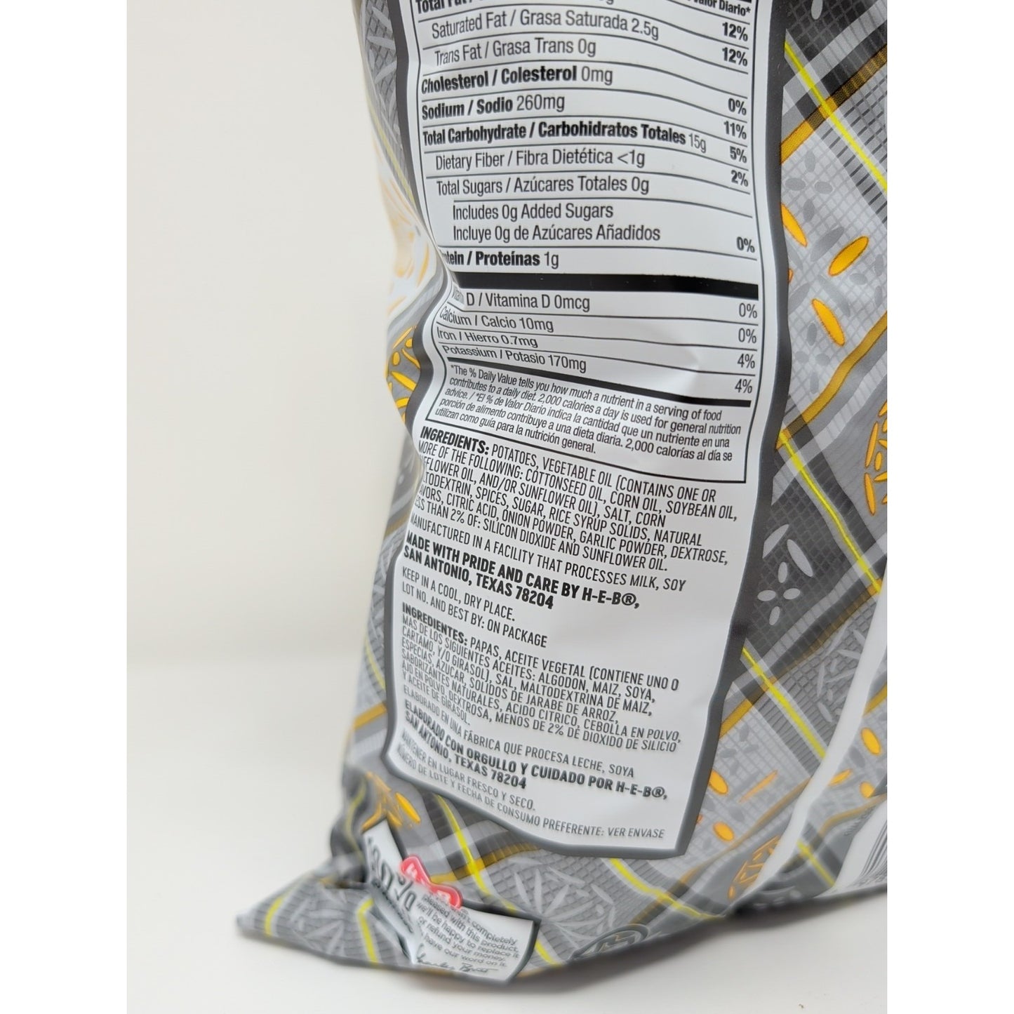 HEB Lemon Pepper Wavy Potato Chips 9 Ounce Bag