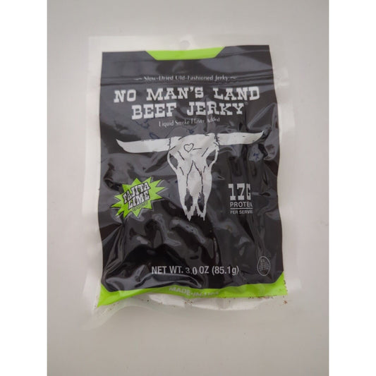 No Man's Land Fajita Lime Beef Jerky 3 Ounce Package