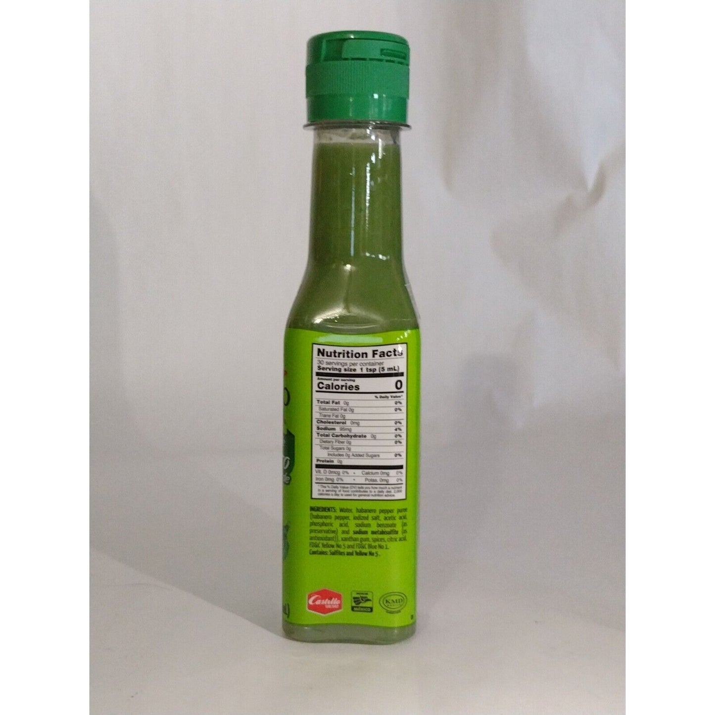 Mexico Lindo Green Habanero Hot Sauce 5 Ounce Plastic Bottle