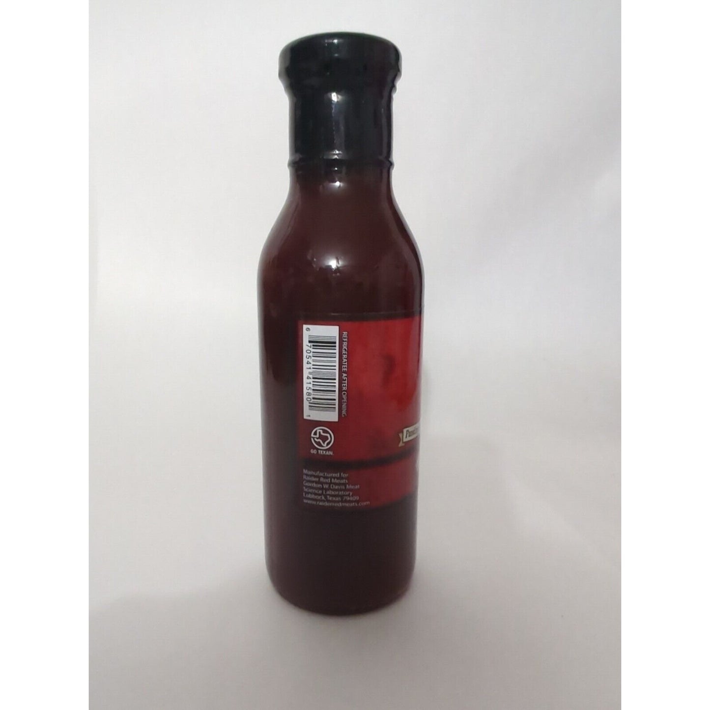 Raider Red Meats Sweet And Spicy BBQ Sauce 12 Ounce Glass Bottle