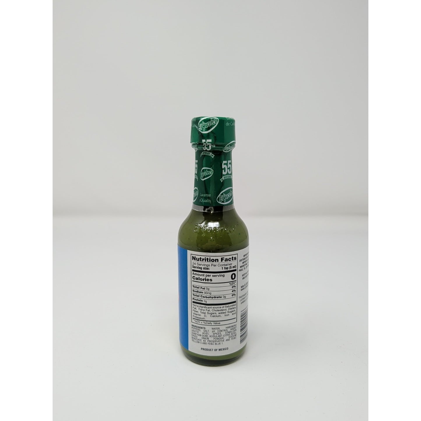 El Yucateco Chile Green Habanero Hot Sauce 4 Ounce Glass Bottle