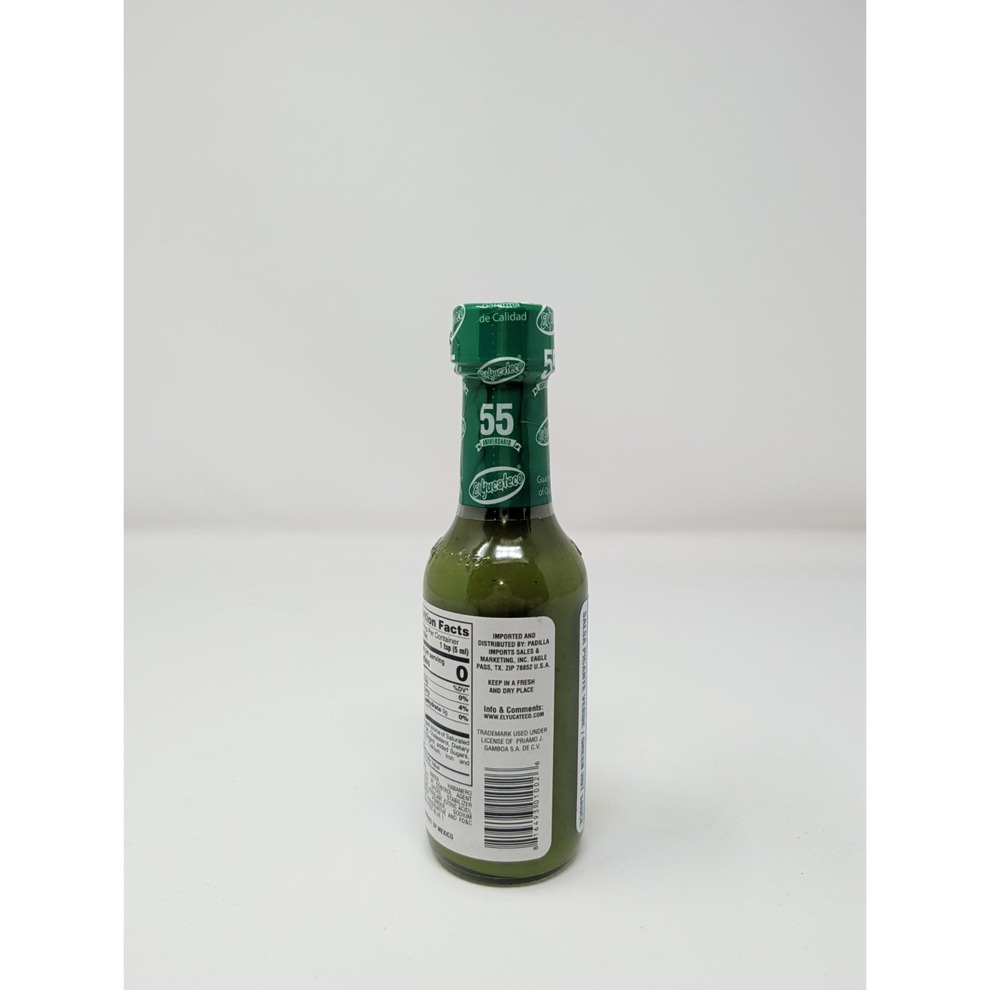 El Yucateco Chile Green Habanero Hot Sauce 4 Ounce Glass Bottle