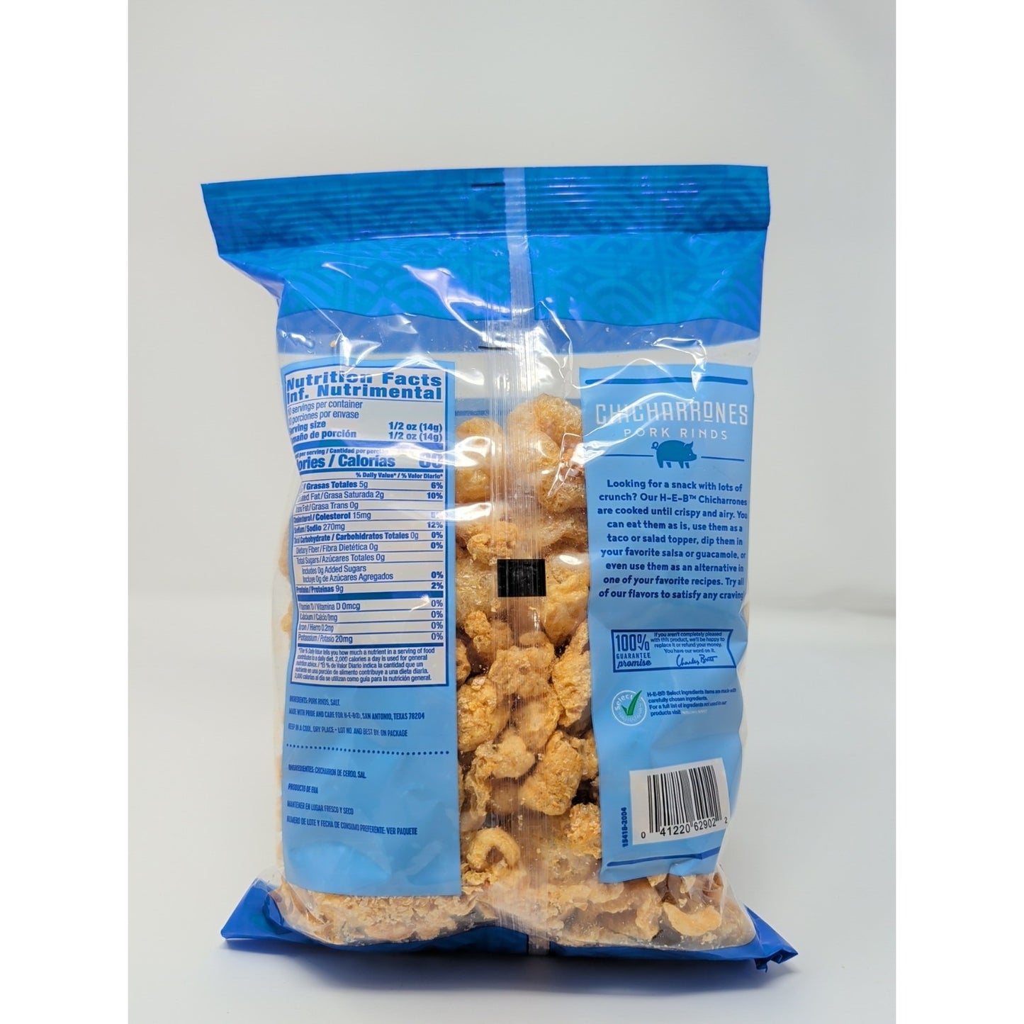 HEB Chicharrones Pork Rinds Original Flavor 5 Ounce Bag