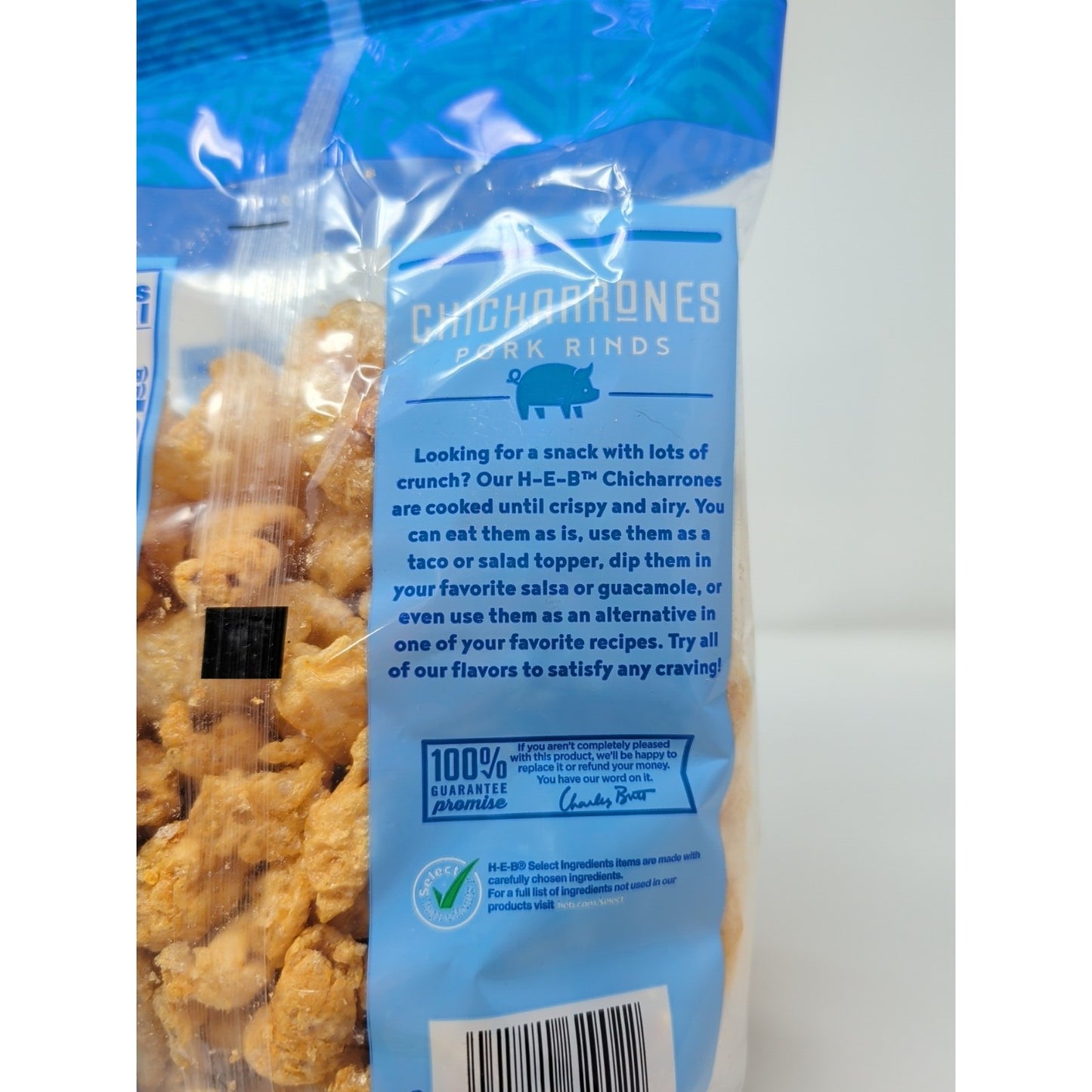 HEB Chicharrones Pork Rinds Original Flavor 5 Ounce Bag