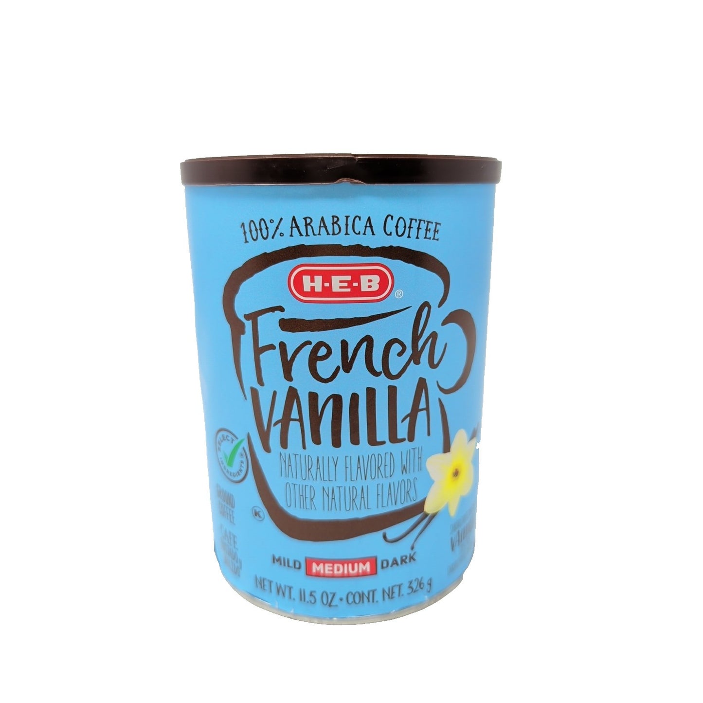 HEB French Vanilla Coffee 11.5 Ounce Canister