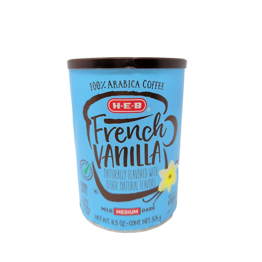 HEB French Vanilla Coffee 11.5 Ounce Canister