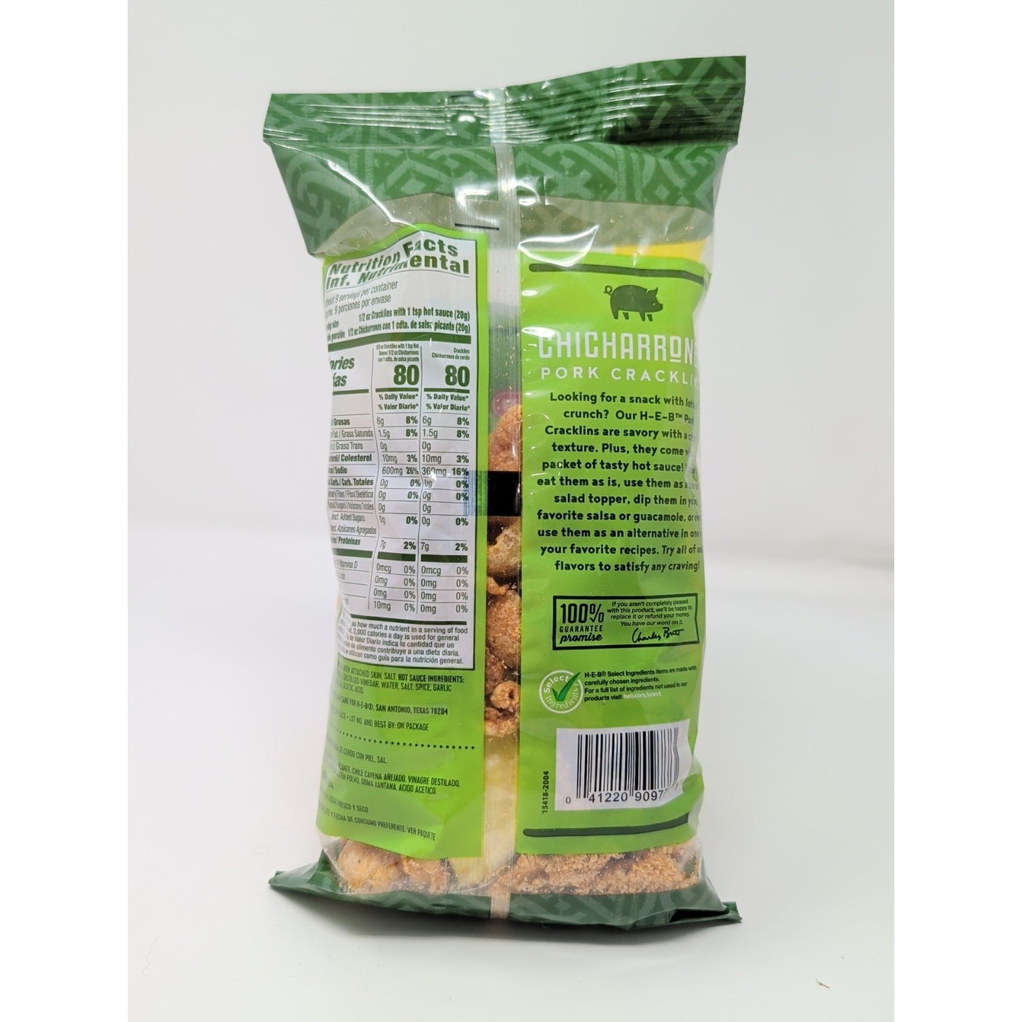 HEB Chicharrones Pork Cracklins 6 Ounce Bag