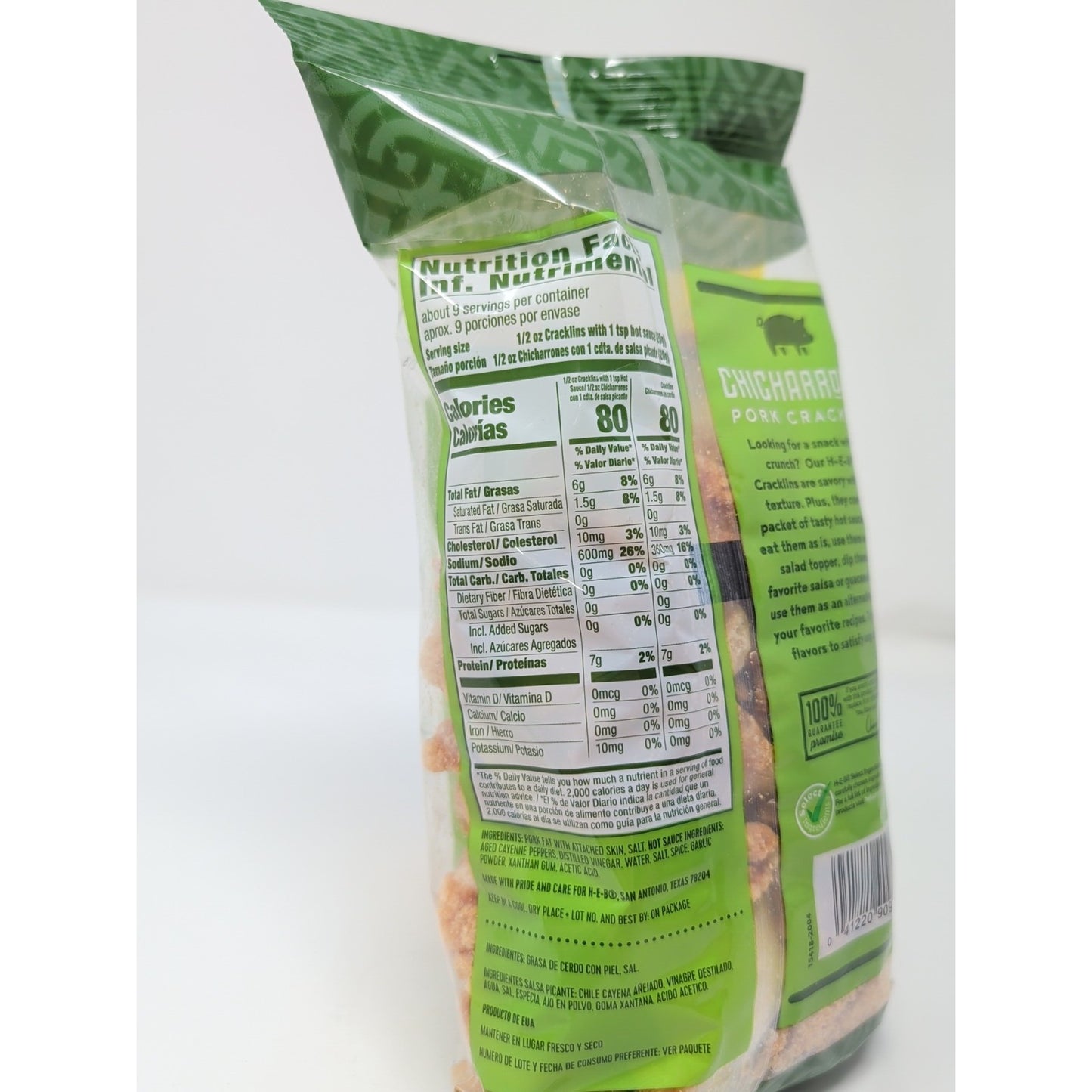 HEB Chicharrones Pork Cracklins 6 Ounce Bag