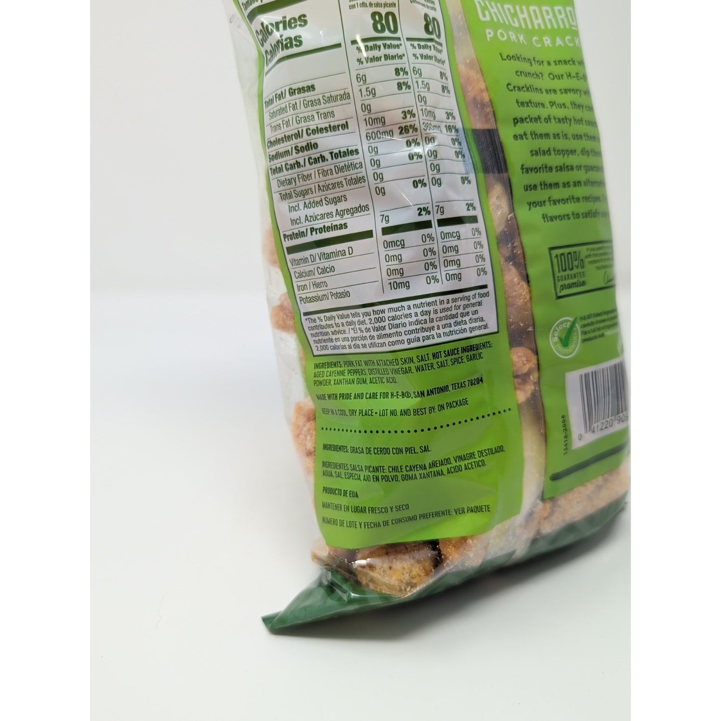 HEB Chicharrones Pork Cracklins 6 Ounce Bag