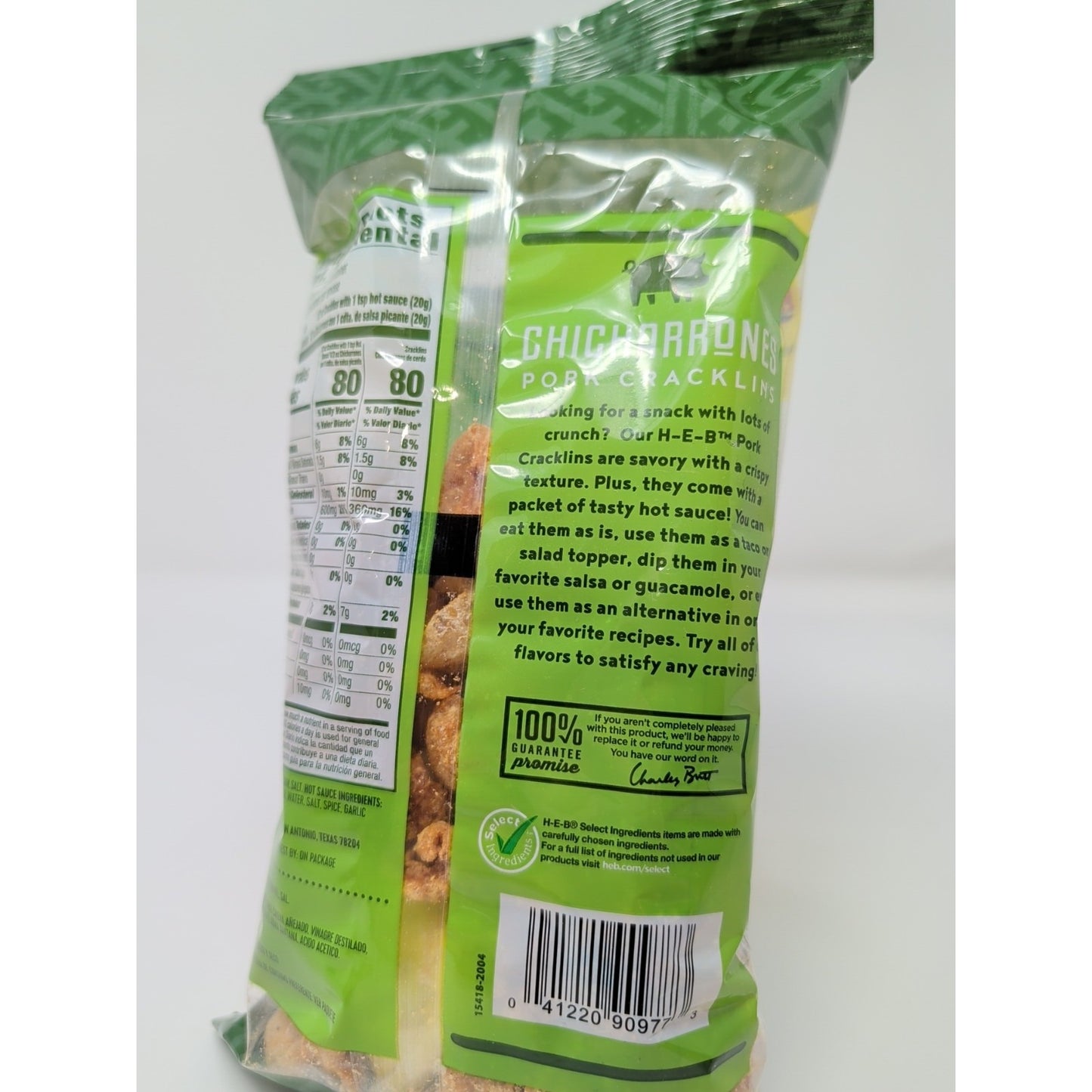 HEB Chicharrones Pork Cracklins 6 Ounce Bag