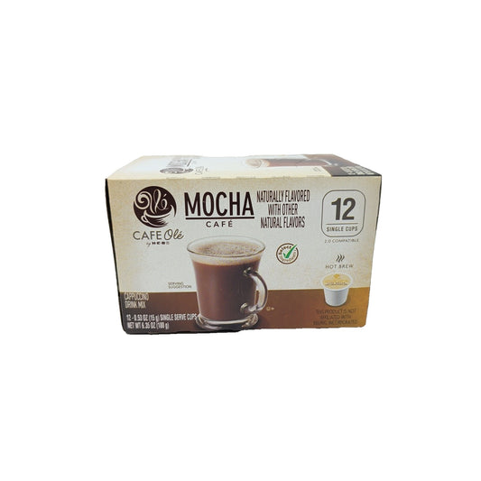 Cafe Ole By HEB Mocha Cafe Coffee Cappuccino Drink Mix K-Cups 12 Count