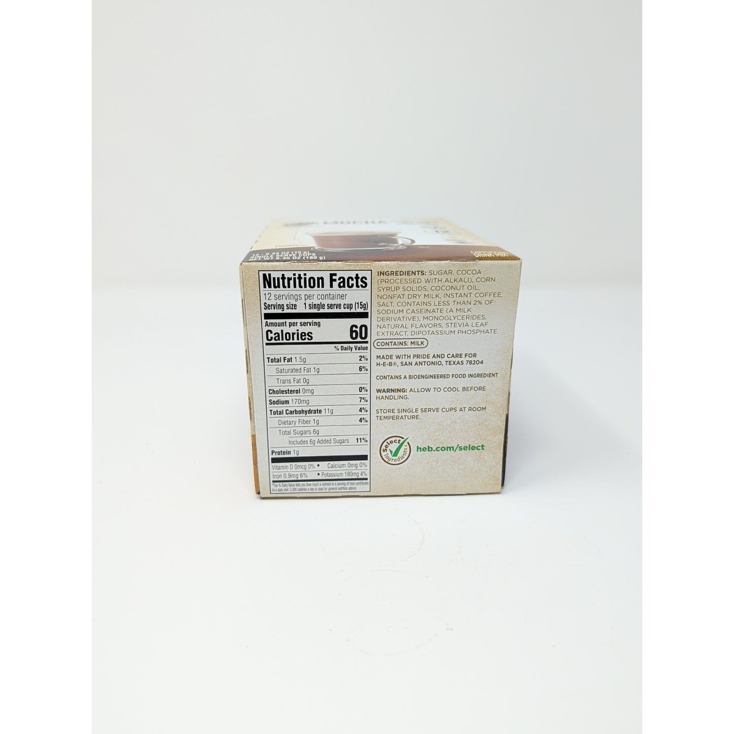 Cafe Ole By HEB Mocha Cafe Coffee Cappuccino Drink Mix K-Cups 12 Count