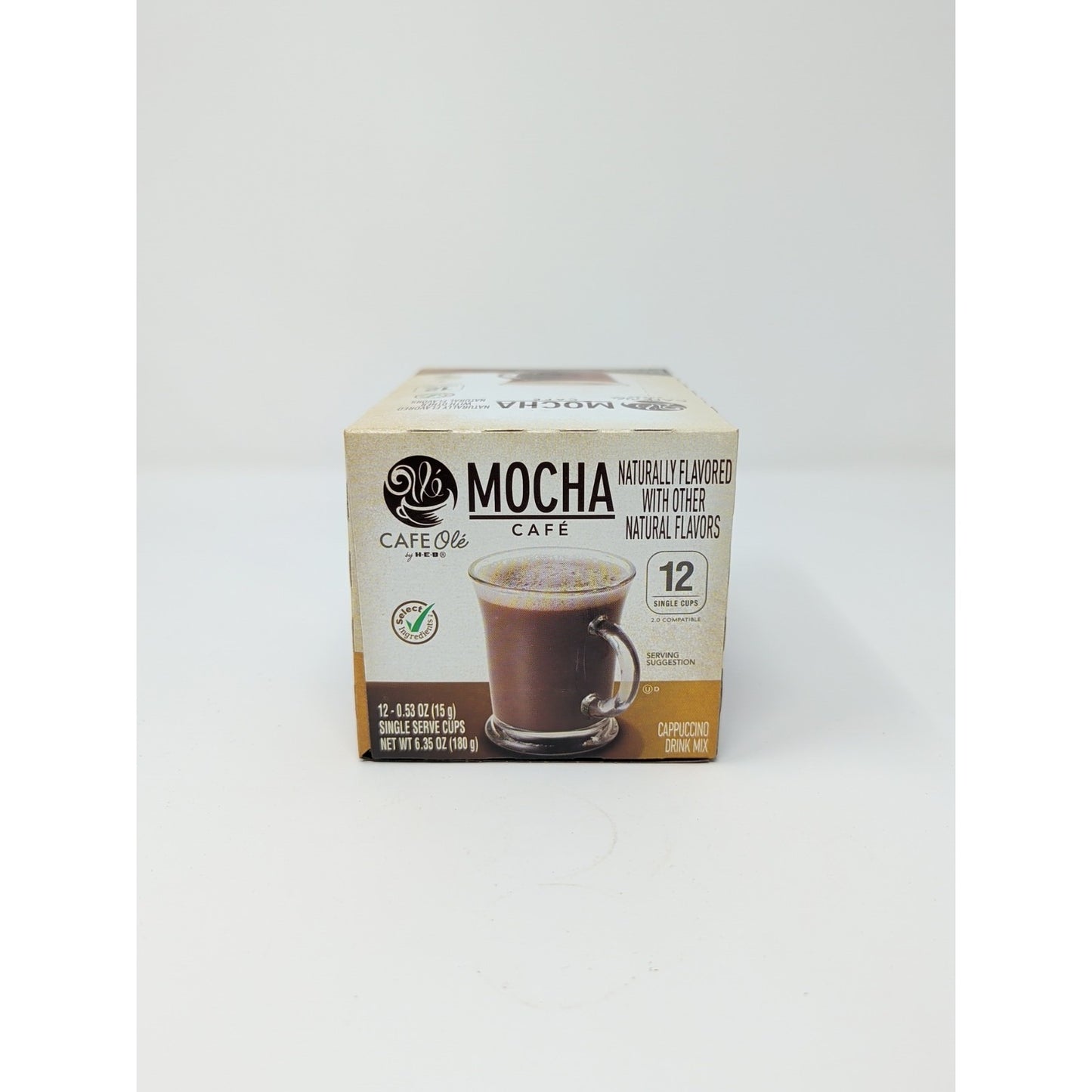 Cafe Ole By HEB Mocha Cafe Coffee Cappuccino Drink Mix K-Cups 12 Count