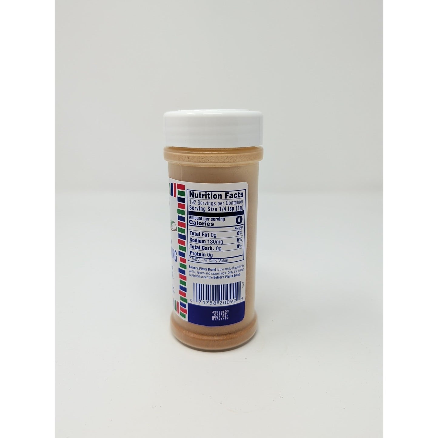 Bolner's Fiesta Extra Fancy Taco Seasoning 4.5 Ounce Plastic Shaker