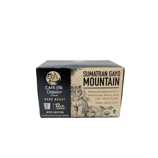 Cafe Ole Organics By HEB Sumatran Gayo Mountain Coffee K-Cups 12 Count