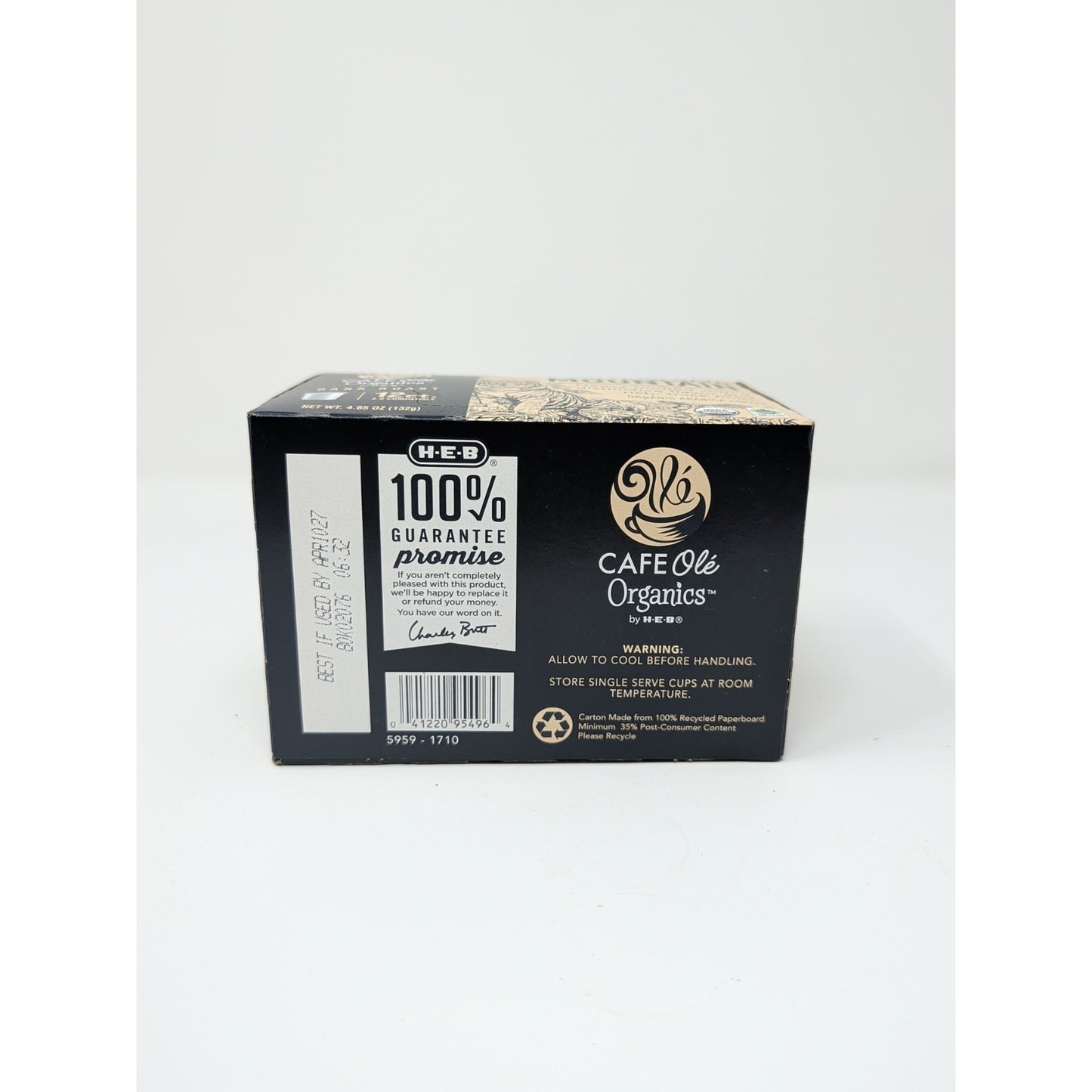 Cafe Ole Organics By HEB Sumatran Gayo Mountain Coffee K-Cups 12 Count