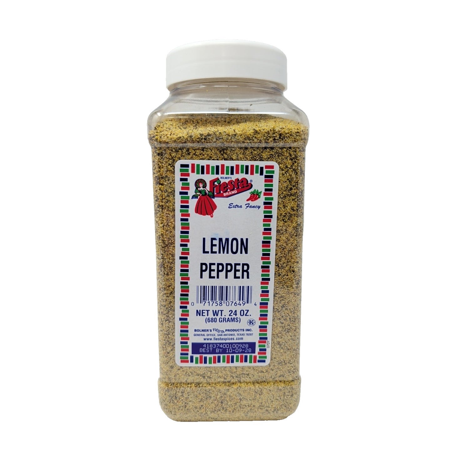 Bolner's Fiesta Lemon Pepper 24 Ounce Plastic Container