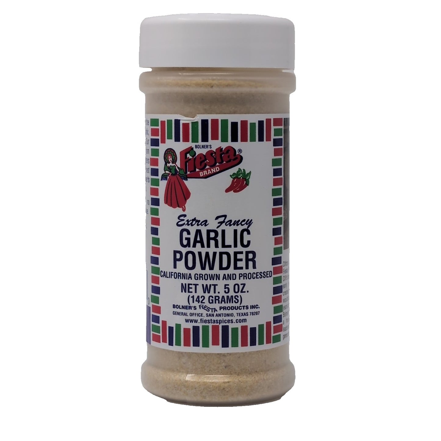Bolner's Fiesta Extra Fancy Garlic Powder 5 Ounce Plastic Shaker
