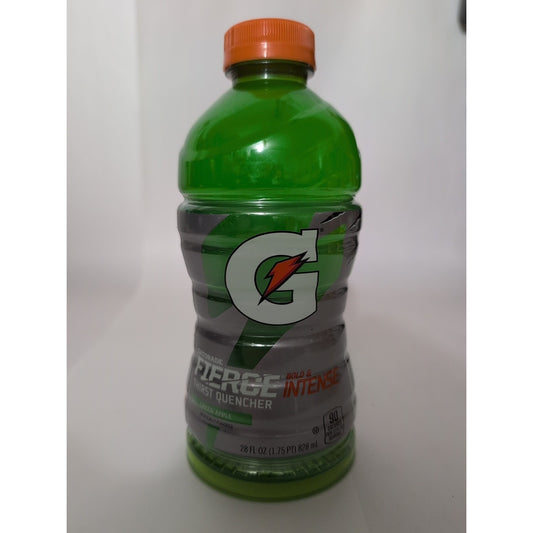 Gatorade Fierce Green Apple 28 Ounce Plastic Bottle